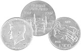 Silbermünzen U.S.A., Italien und andere Länder