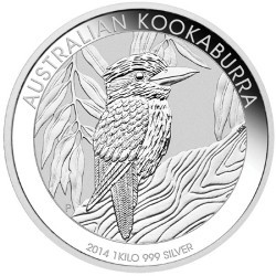 Pièce d'argent Kookaburra 2014 de 1 kg de la Perth Mint/Australie Pièce d'argent Kookaburra 2014 de 1 kg de la Perth Mint/Australie
