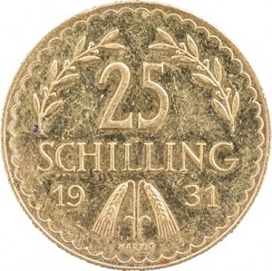 25 Schilling Österreich 5,29g Gold