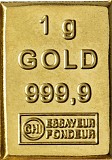 Goldbarren 1g - Einzelbarren aus Tafelbarren