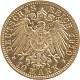 10 Mark Wilhelm II. König von Württemberg 3,58g Gold