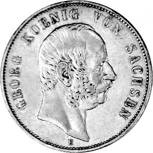 5 Mark Kaiserreich Georg Koenig von Sachsen 25g Silber (1903, 1904) 5 Mark Kaiserreich Georg Koenig von Sachsen 25g Silber (1903, 1904)