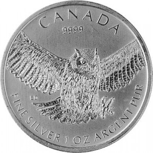 Great Horned Owl (Eule) 1oz Silber - 2015 - B-Ware