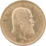 20 Mark Wilhelm II König von Württemberg 7,16g Gold