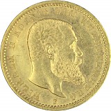 20 Mark Wilhelm II König von Württemberg 7,16g Gold (1894 - 1914)