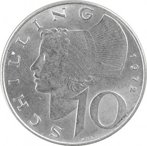 10 Schilling Österreich 4,8g Silber (1957 - 1973)