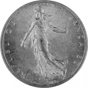 2 Franc Frankreich 8,35g Silber (1898 - 1920) 2 Franc Frankreich 8,35g Silber (1898 - 1920)
