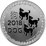 Niue Hund 1oz Silber - 2018