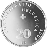 20 Schweizer Franken Gedenkmünze 16,7g Silber (seit 1991)
