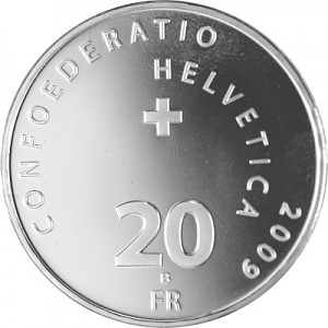 20 Schweizer Franken Gedenkmünze 16,7g Silber (seit 1991)