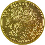 Two Dragons United Kingdom 1oz Gold - 2018