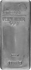 Silberbarren 5kg Silber - Umlaufware