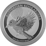 Kookaburra 10oz Silber - 2018