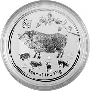 Lunar II Schwein 1kg Silber - 2019