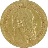 10 Mark Karl König von Württemberg 3,58g Gold