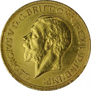 1 Pfund Sovereign George V 7,32g Gold B-Ware