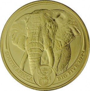 Südafrika Big Five Elefant 1oz Gold - 2022