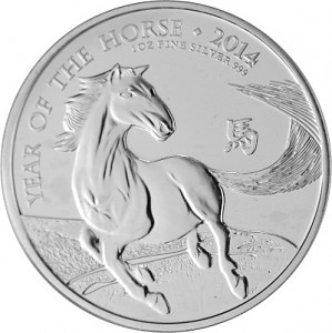 Lunar UK Pferd 1oz Silber - 2014 B-Ware