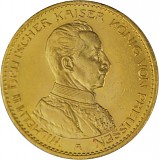 20 Mark Wilhelm II Dt. Kaiser König v. Preussen - Uniform 7,16g Gold