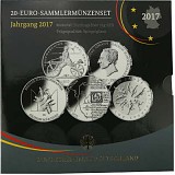 5x 20 EUR Gedenkmünze Deutschland 83,25g Silber 2017