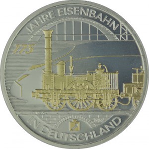 10 EUR Gedenkmünze Deutschland 16,65g Silber 2002 - 2010 - teilvergoldet