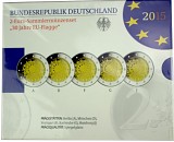 5x 2 EUR Gedenkmünzenset EU-Flagge A-J 2015 St.