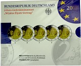 5x 2 EUR Gedenkmünzenset 50 Jahre Èlysée-Vertrag A-J 2013 St.