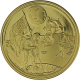 Medaille Landung auf dem Mond 15,83g Gold