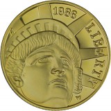 5 Dollar Half Eagle 100 Jahre Freiheitsstatue 7,32g Gold 1986 PP