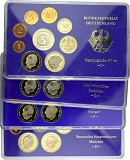 4x DM Kursmünzen Set (D,F,G,J) mit je 10,68 DM 1975 - 1978