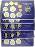 5x DM Kursmünzen Set (A,D,F,G,J) mit je 12,68 DM 1991 - 1992
