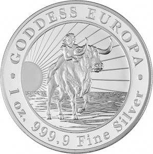Tokelau 5 Dollars Göttin Europa 1oz Silber - 2022