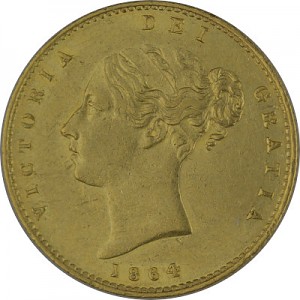 1/2 Pfund Sovereign Victoria Jugend 3,66g Gold