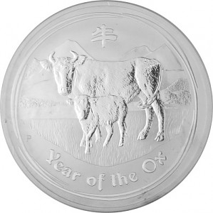 Lunar II Ochse 10oz Silber - 2009 B-Ware