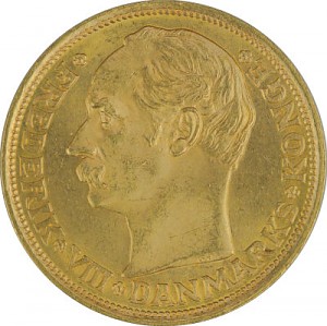 10 Kronen Dänemark Frederik VIII 4,03g Gold