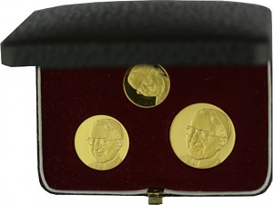 Medaillenset Johannes Paul 30 Tage Papst 3 Stk. 19,84g Gold