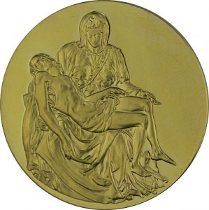 Medaille 50 J. Michelangelo  - Pietà 14,85g Gold