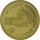 Medaille Die Mauer ist überwunden 3,49g Gold 