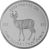 Tschad Mandala Antilope 1 Unze Silber – 2021 B-Ware