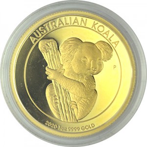 Perth Mint Koala High Relief 1oz Gold - 2020 PP