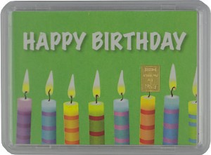Goldbarren 1g - 'Happy Birthday' Kerzen Goldbarren 1g - 'Happy Birthday' Kerzen