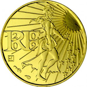 100 EUR Frankreich Säerin 3,1g Gold 2009 100 EUR Frankreich Säerin 3,1g Gold 2009