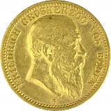 10 Mark Friedrich I Grossherzog von Baden 3,58g Gold (1902 - 1907)