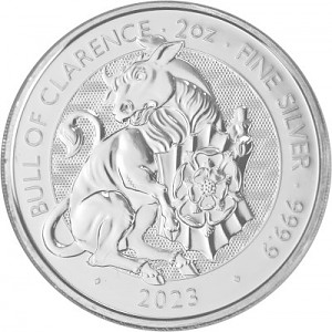 Tudor Beasts Bull 2oz Silber - 2023