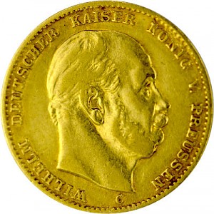 10 Mark Wilhelm I Preußen 3,58g Gold - (1872, 1873) 10 Mark Wilhelm I Preußen 3,58g Gold - (1872, 1873)