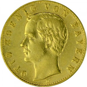 10 Mark König Otto von Bayern 3,58g Gold - 1888 10 Mark König Otto von Bayern 3,58g Gold - 1888