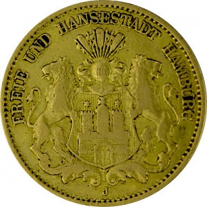 10 Mark Hamburg 3,58g Gold (1875 - 1888)