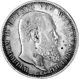 5 Mark Kaiserreich Wilhelm II Koenig von Wuerttemberg 25g Silber (1892 - 1913)