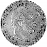 5 Mark Kaiserreich Wilhelm I Deutscher Kaiser 25g Silber (1874 - 1876)