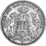3 Mark Kaiserreich Hansestadt Hamburg 15g Silber (1908 - 1914)
